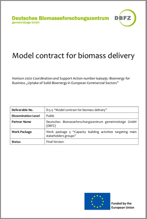 Model contract for biomass delivery -